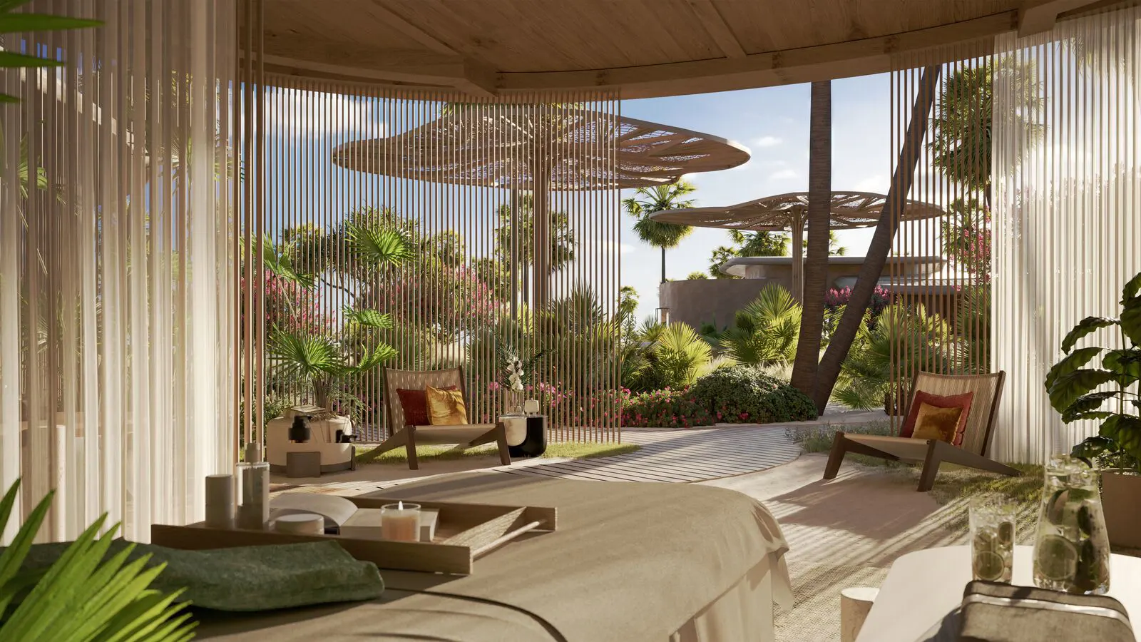 Miraval resort interior with natural design